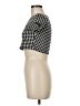 Boohoo Houndstooth Black Short Sleeve Turtleneck Size 6 - photo 5