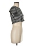 Boohoo Houndstooth Black Short Sleeve Turtleneck Size 6 - photo 4
