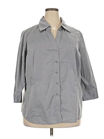Worthington 3/4 Sleeve Button-Down Shirt (view 1)