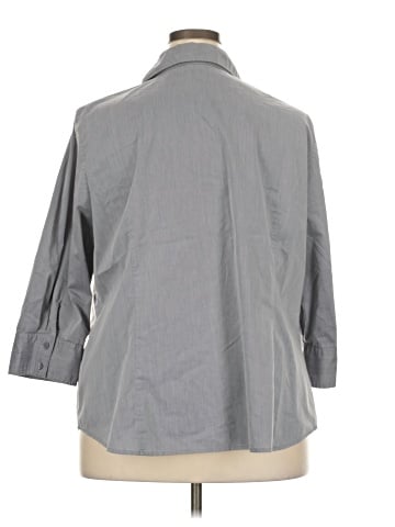 Worthington 3/4 Sleeve Button-Down Shirt (view 2)