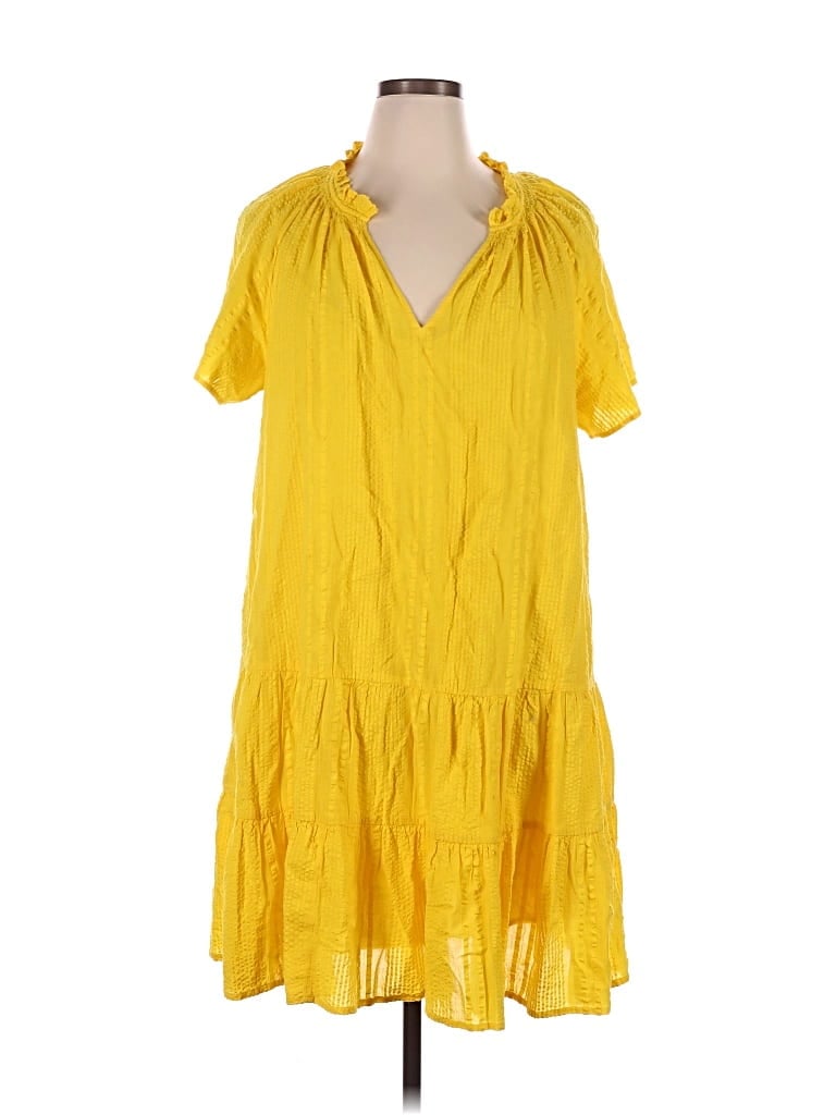 Pre-owned Jcrew Casual Dress In Yellow