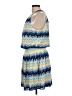 Ramy Brook 100% Polyester Print Blue Casual Dress Size L - photo 5