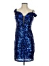 Grace 100% Polyester Stars Blue Cocktail Dress Size S - photo 1