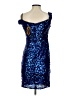 Grace 100% Polyester Stars Blue Cocktail Dress Size S - photo 2