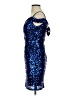 Grace 100% Polyester Stars Blue Cocktail Dress Size S - photo 6
