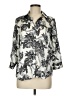 Catherine Malandrino 100% Polyester Floral Silver 3/4 Sleeve Blouse Size M - photo 1