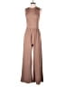 Cider Solid Brown Jumpsuit Size L - photo 1
