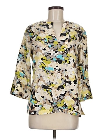 Doncaster Collection 3/4 Sleeve Silk Top (view 1)