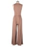 Cider Solid Brown Jumpsuit Size L - photo 2