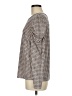 Adrianna Papell Houndstooth Brown Long Sleeve Blouse Size M - photo 5