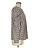 Adrianna Papell Houndstooth Brown Long Sleeve Blouse Size M - photo 4
