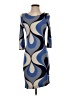 Boden 100% Viscose Graphic Blue Cocktail Dress Size 2 (petite) - photo 1
