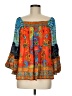 RUBY YAYA 100% Viscose Orange 3/4 Sleeve Blouse Size M - photo 1