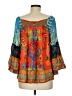 RUBY YAYA 100% Viscose Orange 3/4 Sleeve Blouse Size M - photo 2