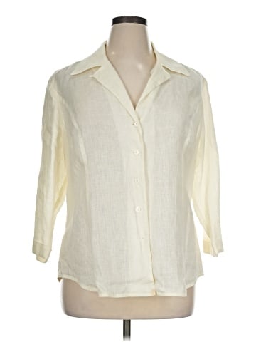Linda Allard Ellen Tracy 3/4 Sleeve Button-Down Shirt (view 1)