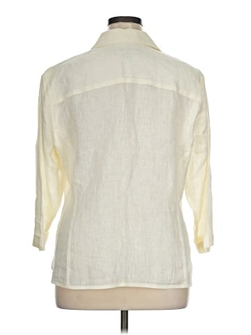 Linda Allard Ellen Tracy 3/4 Sleeve Button-Down Shirt (view 2)