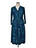 Chaps Print Blue Casual Dress Size XL - photo 1
