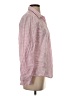 Joe Fresh Checkered-gingham Pink Long Sleeve Button-Down Shirt Size S - photo 4