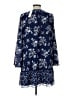 White House Black Market 100% Polyester Blue Casual Dress Size L - photo 2