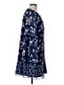 White House Black Market 100% Polyester Blue Casual Dress Size L - photo 4