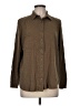 Bobi 100% Cotton Brown Long Sleeve Button-Down Shirt Size M - photo 1