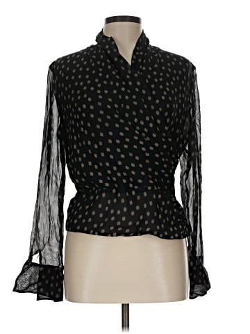 AK Anne Klein Long Sleeve Silk Top (view 1)