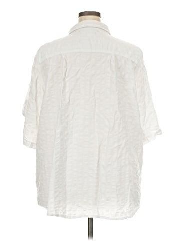 Woman Within 3/4 Sleeve Button-Down Shirt (view 2)