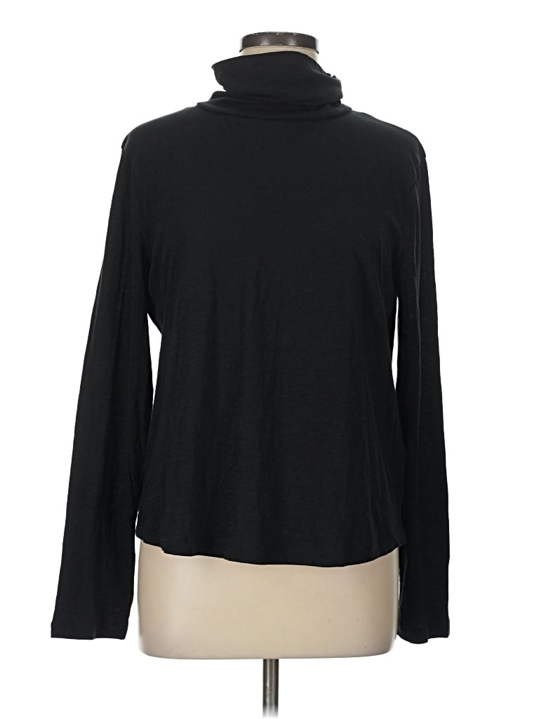 Pre-owned Madewell Long Sleeve Turtleneck In Black