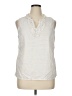 Marisa Christina Solid Ivory Sleeveless Blouse Size 1X - photo 1