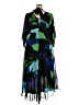 City Chic 100% Polyester Graphic Blue Cocktail Dress Size 24 Plus (XXL) - photo 2