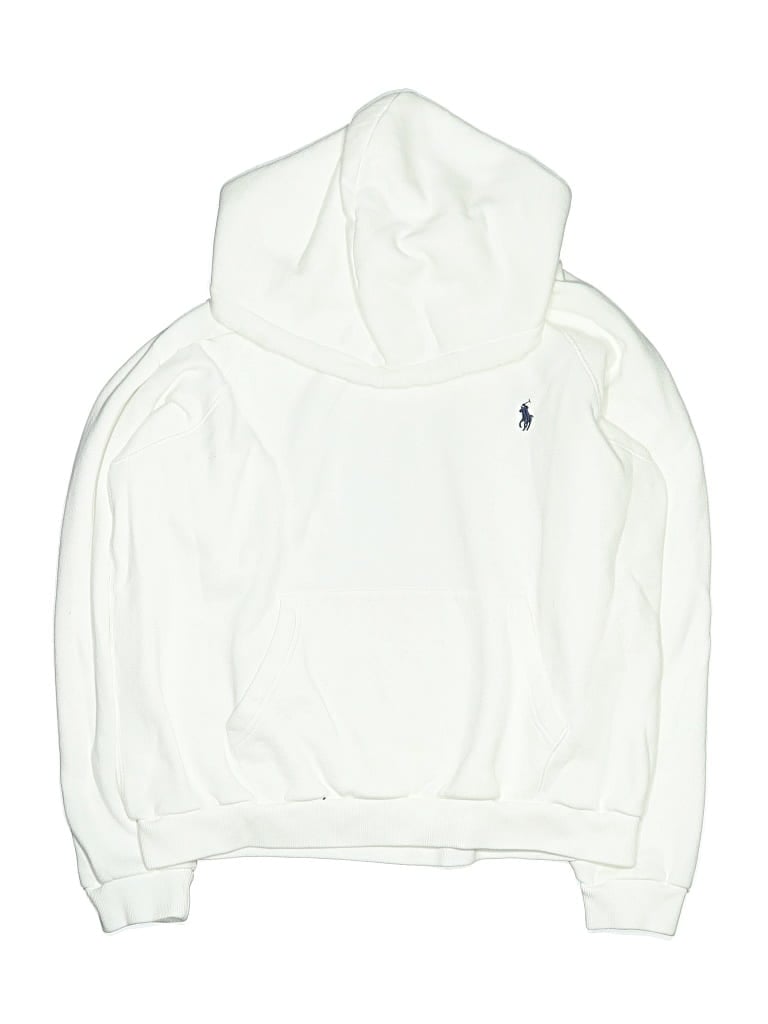 Pre-owned Polo By Ralph Lauren Kids' Pullover Hoodie In White