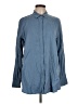 Thakoon 100% Tencel Blue Long Sleeve Button-Down Shirt Size L - photo 1
