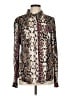 Calvin Klein Animal Print Brown Long Sleeve Blouse One size - photo 1