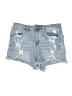 Almost Famous Blue Denim Shorts Size 7 - photo 1