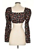 STAUD Print Multi Color Black 3/4 Sleeve Blouse Size XS - photo 2