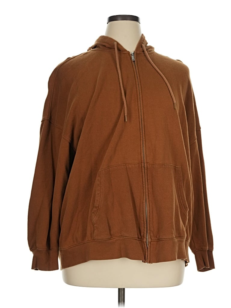 Pre-owned Old Navy Zip Up Hoodie In Brown
