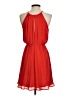 Lush 100% Polyester Solid Red Cocktail Dress Size S - photo 2