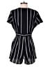 Xhilaration 100% Polyester Stripes Black Romper Size M - photo 2