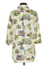 Chico's 100% Linen Print Green 3/4 Sleeve Button-Down Shirt Size Sm (0) - photo 2