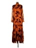 Daniel Rainn 100% Polyester Orange Casual Dress Size M - photo 2