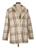 For Love & Lemons 100% Polyester Plaid Ivory Coat Size XXS - photo 1