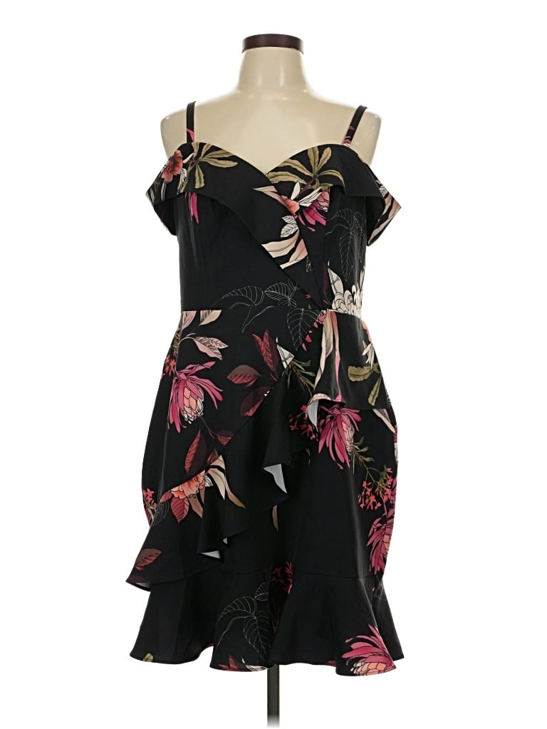 Pre-owned City Chic Cocktail Dress In Black