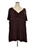 BLOOMCHIC Black Short Sleeve Blouse Size 28 - photo 1