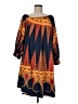 Unbranded Print Orange Casual Dress Size M - photo 1