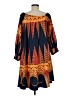 Unbranded Print Orange Casual Dress Size M - photo 2