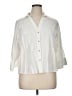 Zara Ivory 3/4 Sleeve Button-Down Shirt Size XL - photo 1