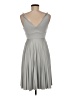 Soprano Solid Gray Cocktail Dress Size M - photo 2