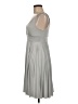 Soprano Solid Gray Cocktail Dress Size M - photo 5