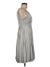 Soprano Solid Gray Cocktail Dress Size M - photo 4