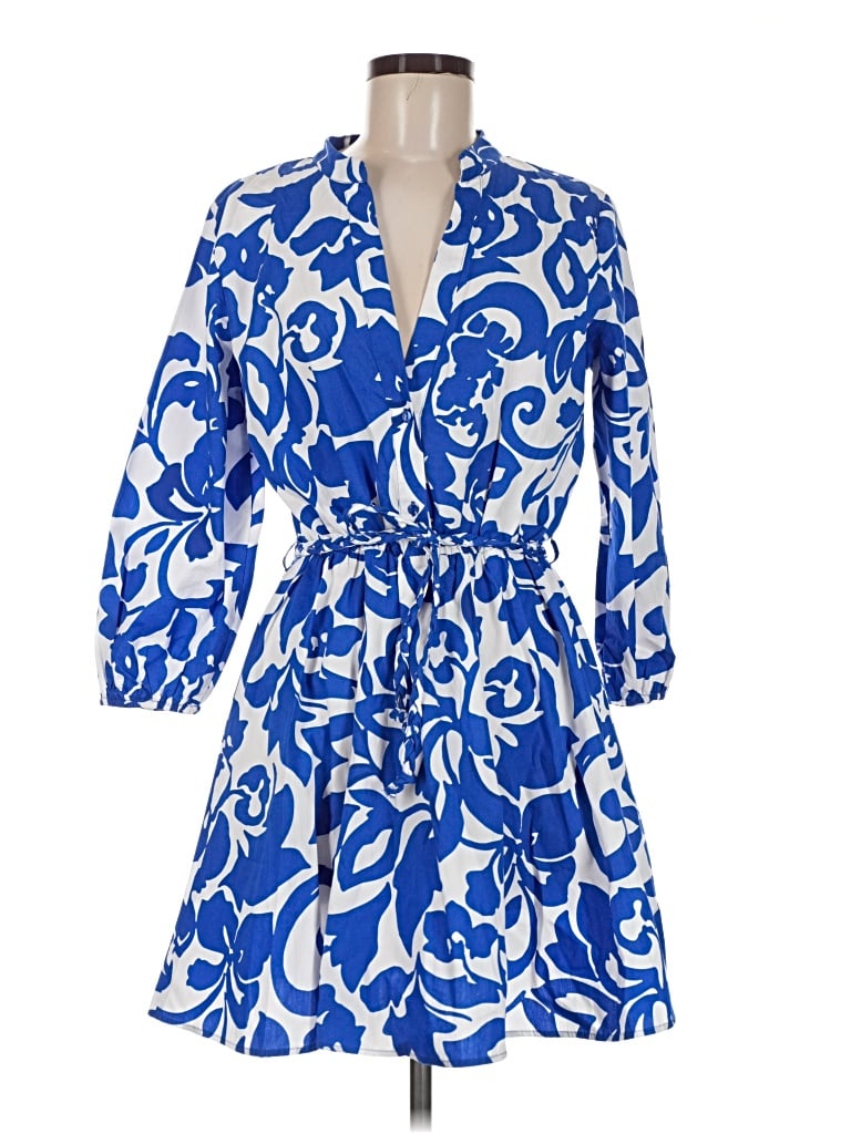 Pre-owned Zara Casual Dress In Blue